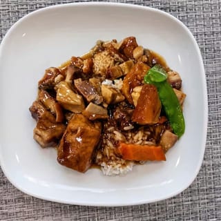 Roast Pork with Tofu on Rice / 豆腐燒肉飯