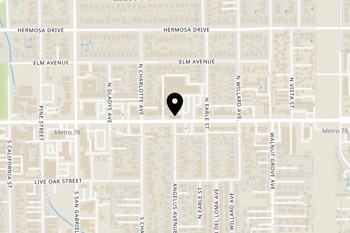 Map showing the location of Sam Woo Seafood and BBQ San Gabriel on 937 E Las Tunas Dr C in San Gabriel
